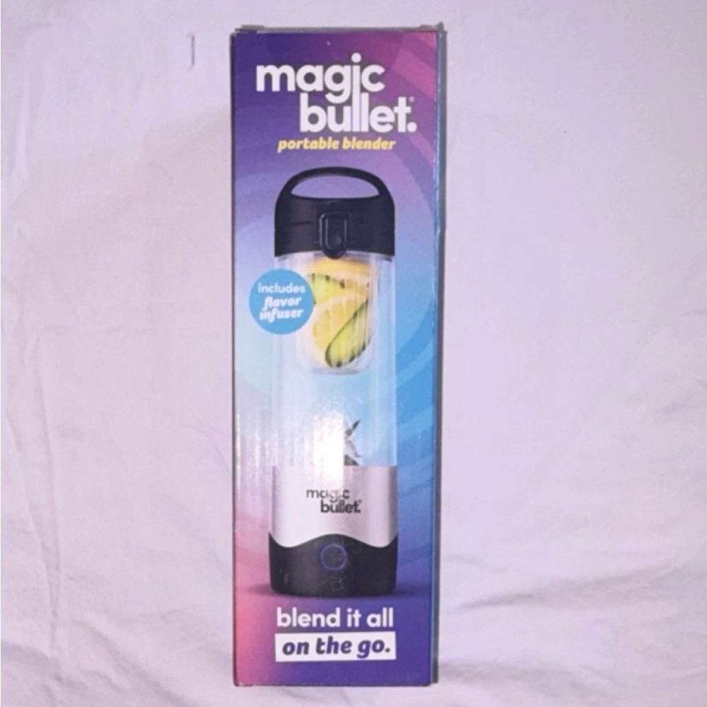 Magic Bullet Portable Blender MB-BX554-23, Flavor Infuser, Black Silver Clear